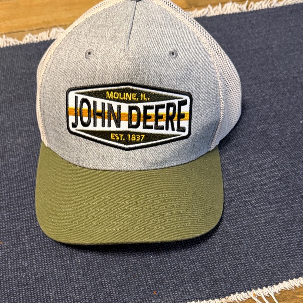 John Deere Olive Green and Gray Hat